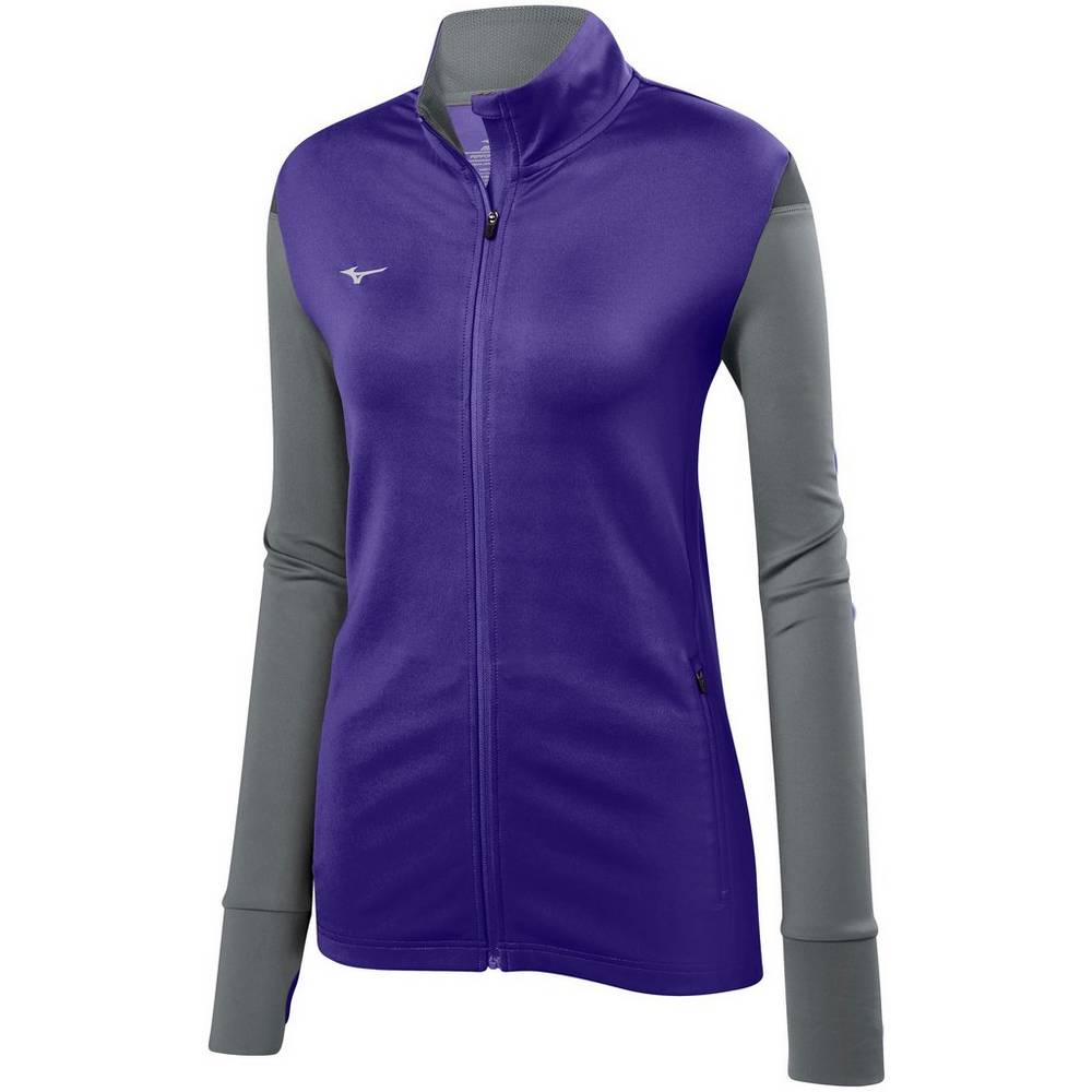 Mizuno Horizon Full Zip - Bayan Mont - Mor/Gri Türkiye (GHUCNY-903)